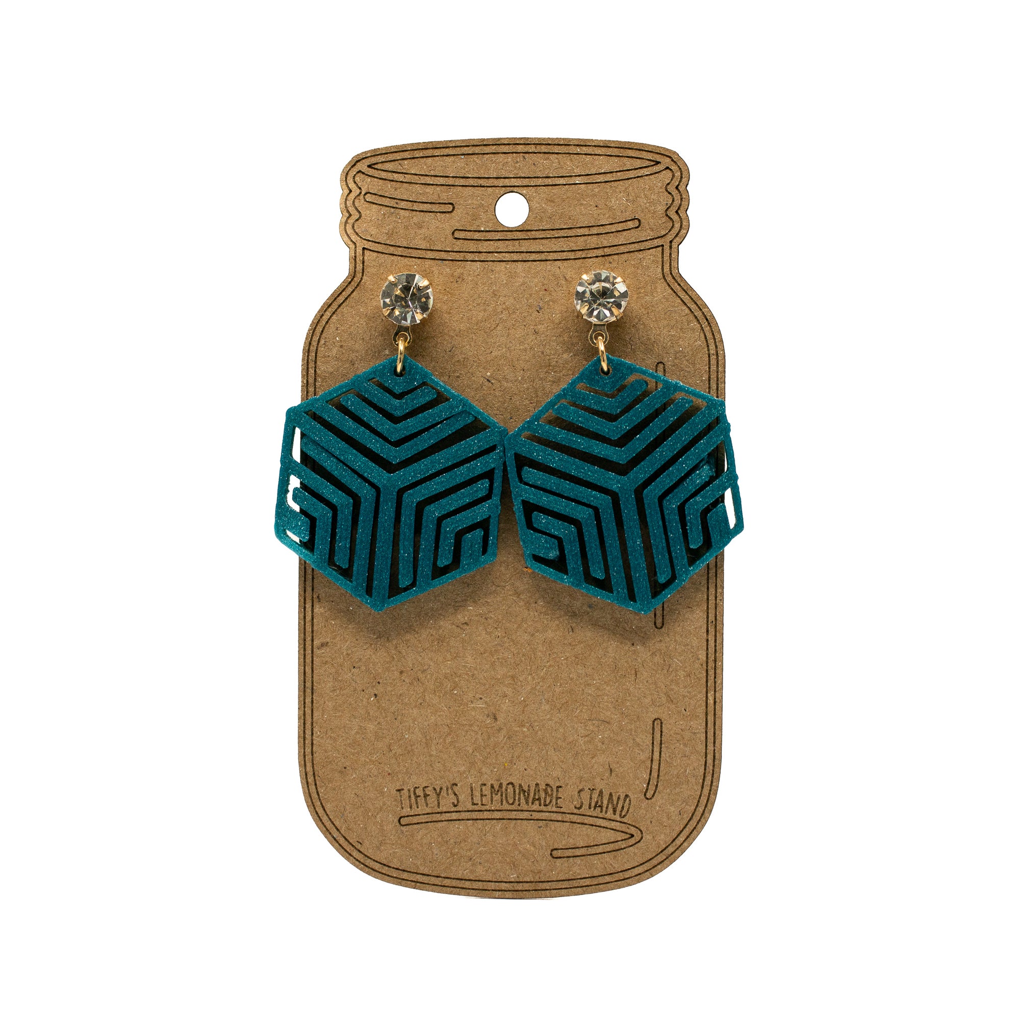 Hexacube - Glitter Earrings