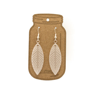 On The Wind - Frosted Acrylic Earrings